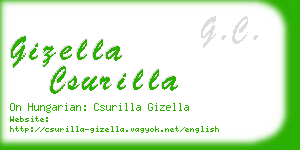 gizella csurilla business card